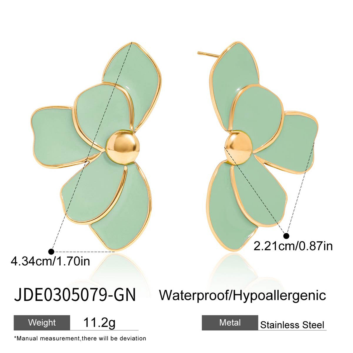 CED stainless steel drip oil earrings, light luxury high-end earrings, cross-border popular titanium steel jewelry, women's color does not fade