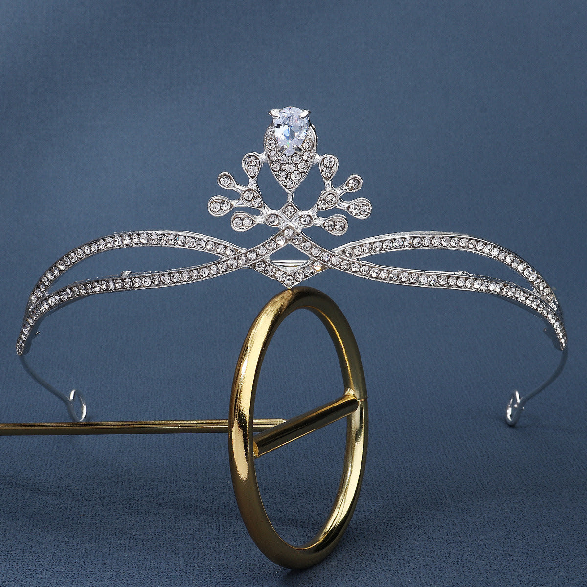 CFG Korean Bride Wedding Hair Accessories Women's Retro Baroque Banquet Performance Headband Light Luxury Full Diamond Zircon Crown