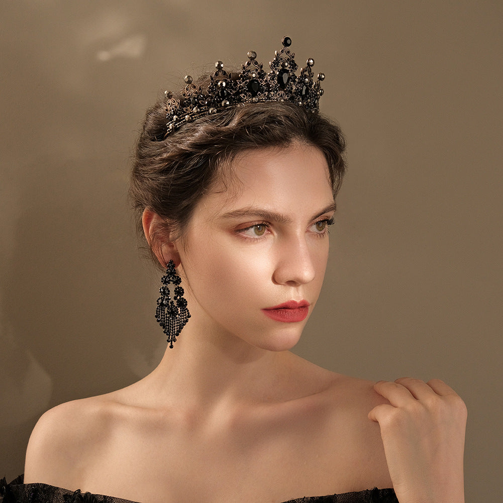 CFG Bridal Rhinestone Alloy Crown Wedding Dress Dress Headgear Light Luxury Vintage Diamond Crown