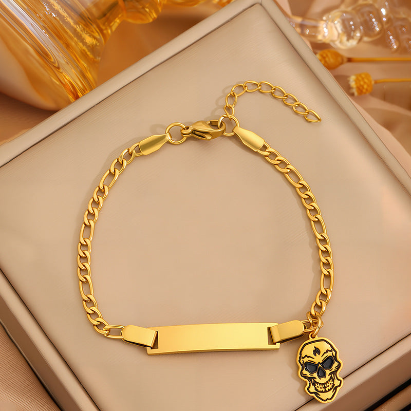 CSL stainless steel bracelet DIY love butterfly flower pendant curved brand jewelry non-fading titanium steel bracelet