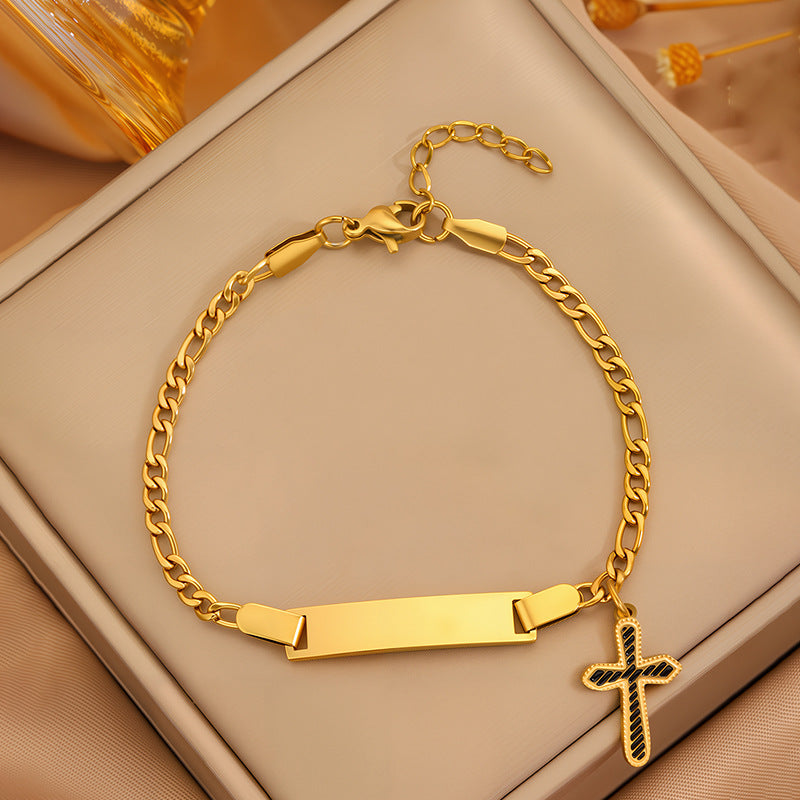 CSL stainless steel bracelet DIY love butterfly flower pendant curved brand jewelry non-fading titanium steel bracelet