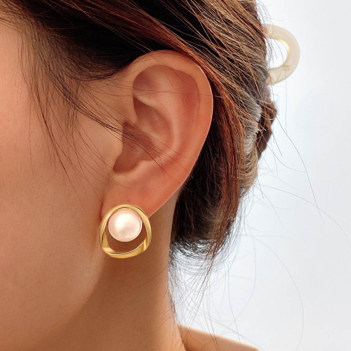 CED earrings creative retro temperament imitation pearl stud earrings personalized niche design earrings wholesale - WhosaleJewelry