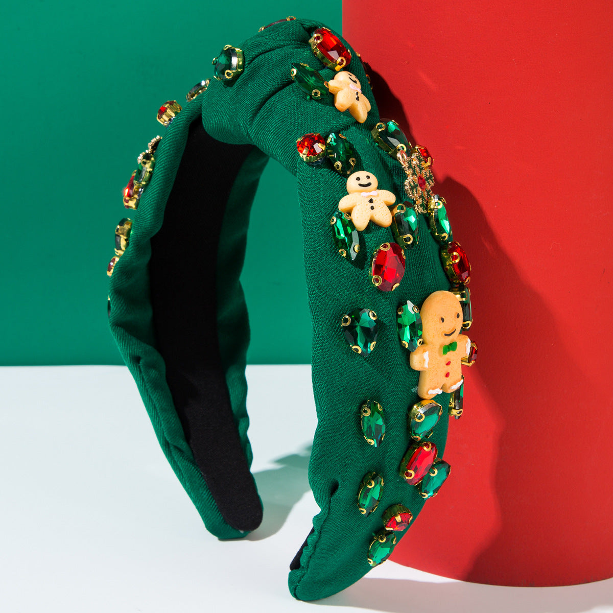 CFG Christmas Headband Personalized Snowflake Gingerbread Man Accessories Diamond Knotted Headband Trend Festive Hair Accessories