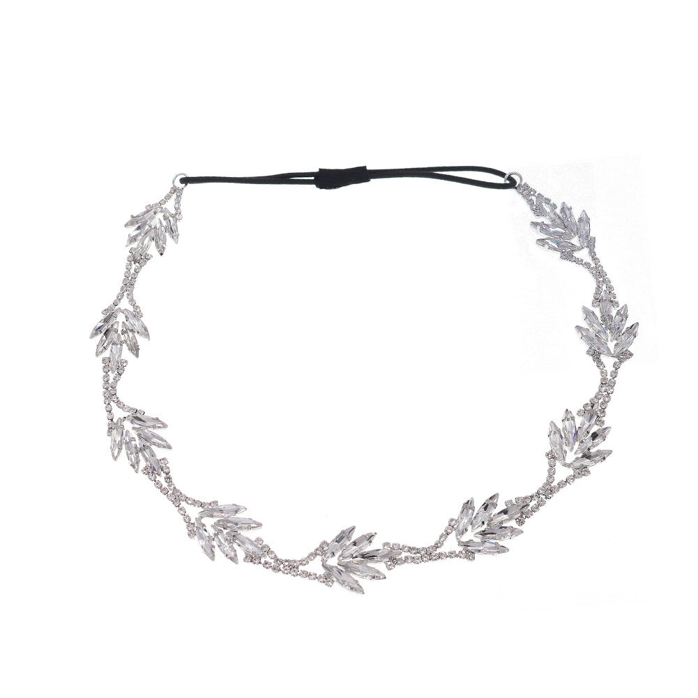 CFS Fashion Headband Bridal Wedding Accessories Headwear Ball Hair Accessories Elastic Rhinestone Headband