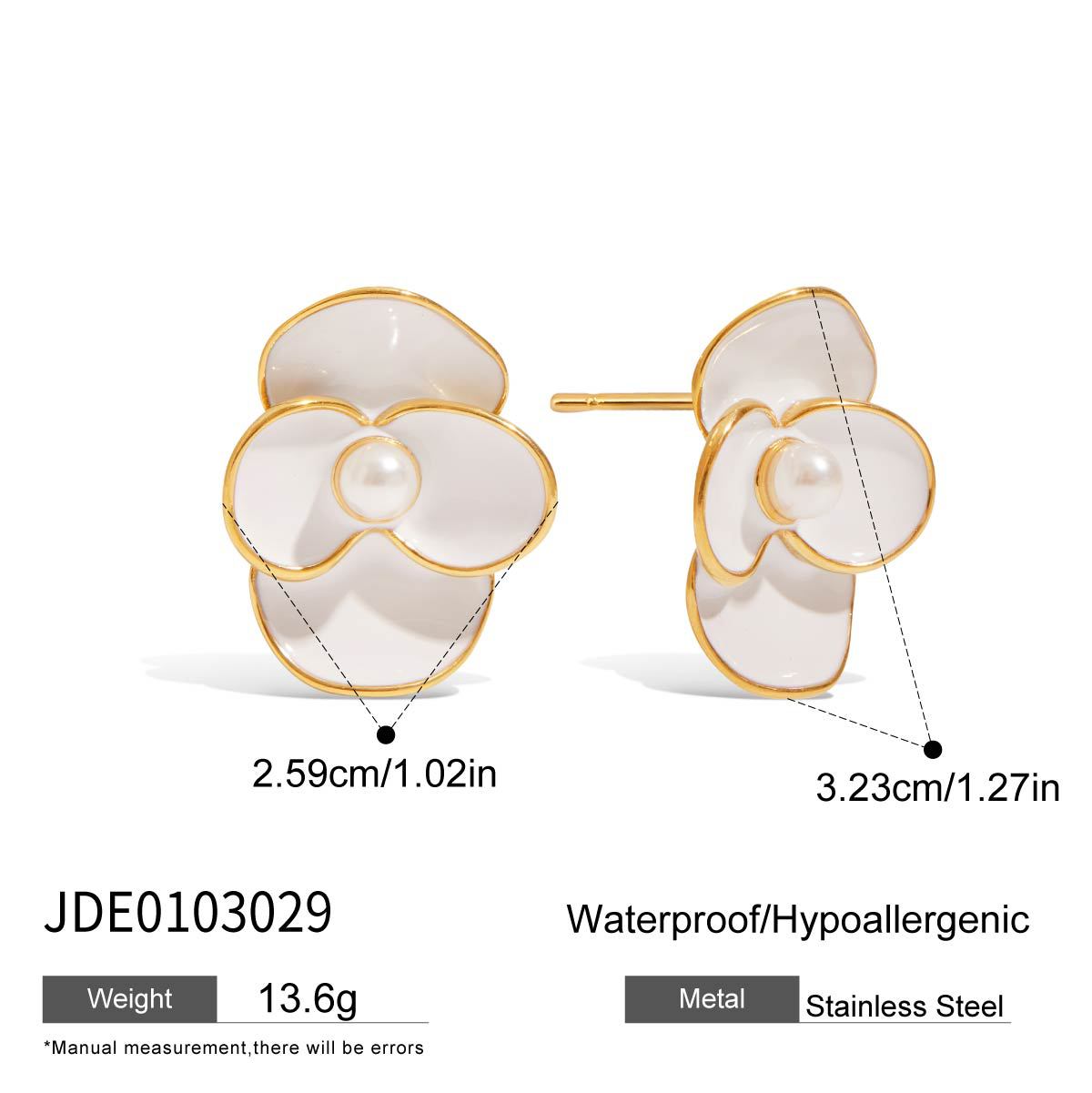CED stainless steel drip oil earrings, light luxury high-end earrings, cross-border popular titanium steel jewelry, women's color does not fade
