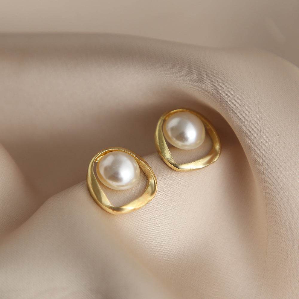 CED earrings creative retro temperament imitation pearl stud earrings personalized niche design earrings wholesale - WhosaleJewelry