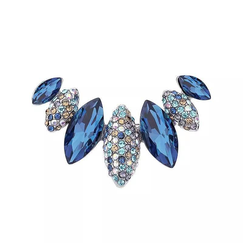 CXZ anti-light buckle brooch high-end women's light luxury niche design sense brooch exquisite personality full diamond pin accessories - WhosaleJewelry