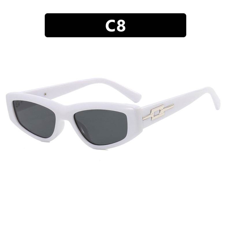 CYJ green triangular cat eye sunglasses new sunglasses advanced sense ins slim spice girl retro sunglasses - WhosaleJewelry