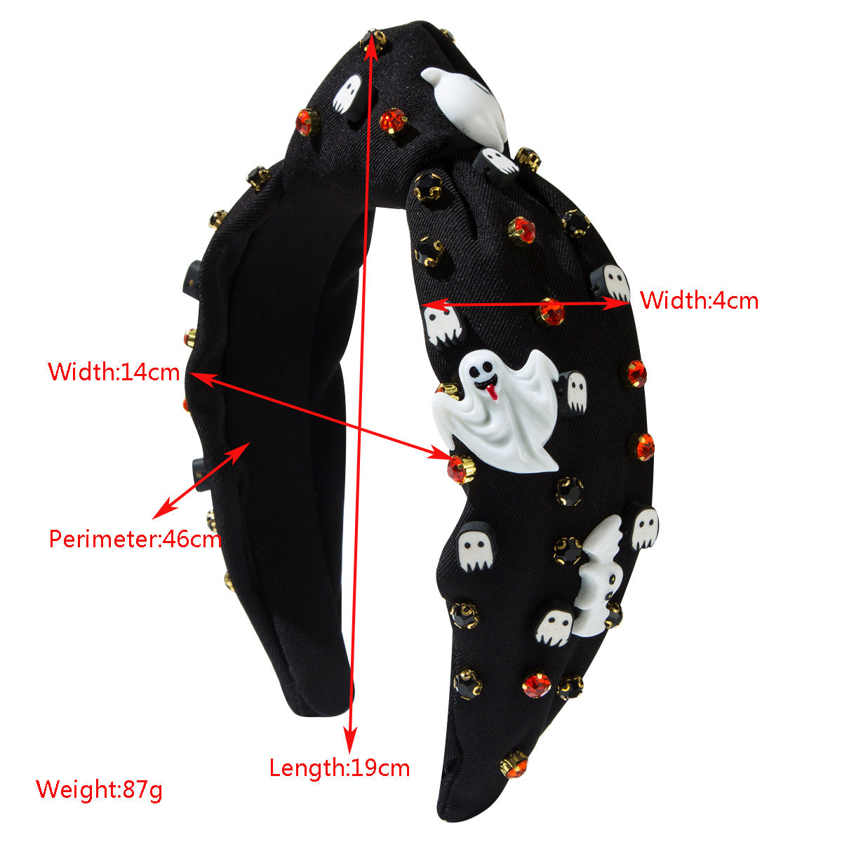 CFG Hot Sale Halloween Headband Personalized Ghost Resin Accessories Diablo Party Holiday Hair Accessories