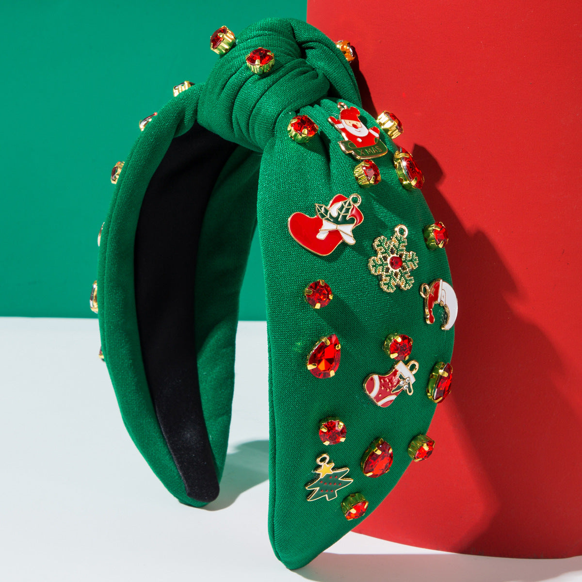 CFG Christmas Hair Accessories Women's Personality Diamond-encrusted Alloy Santa Claus Snowflake Accessories Decorative Holiday Headband
