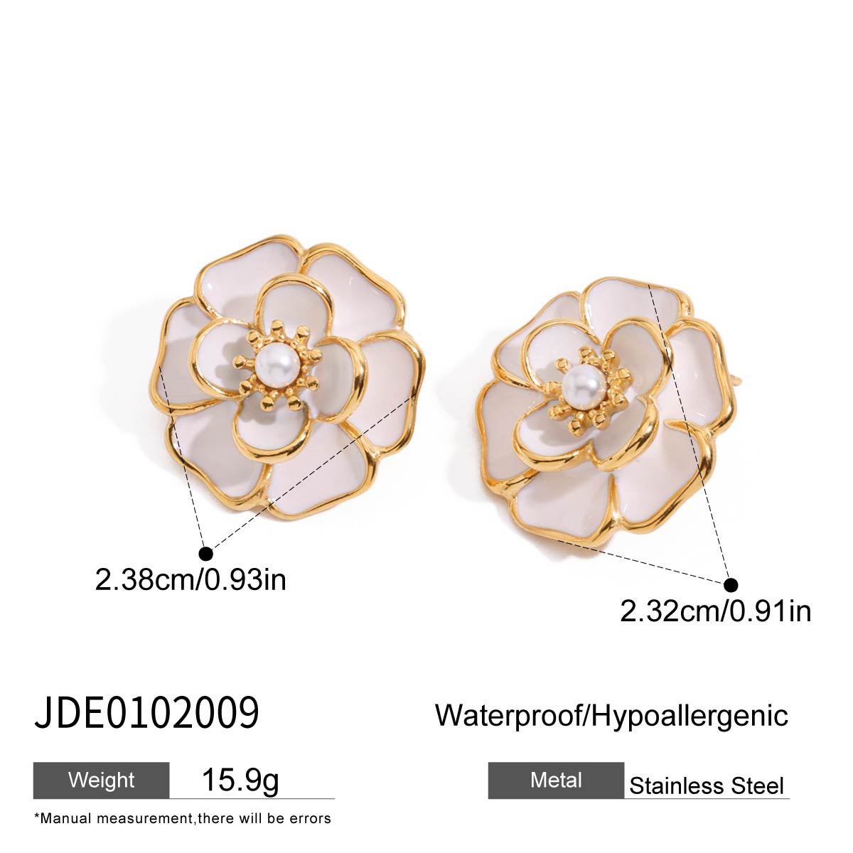 CED stainless steel drip oil earrings, light luxury high-end earrings, cross-border popular titanium steel jewelry, women's color does not fade