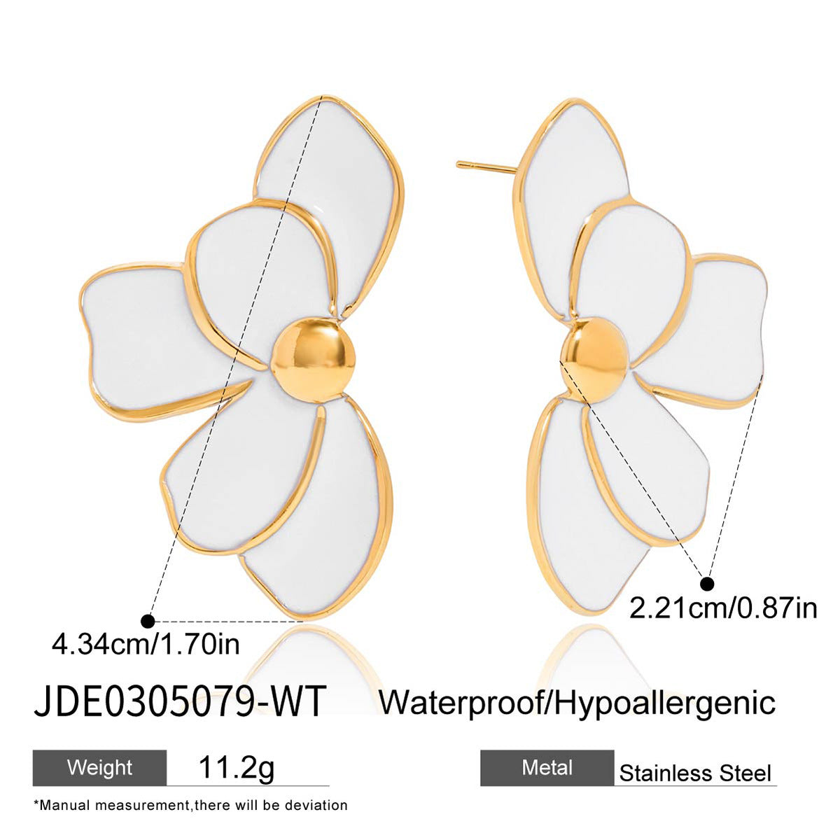 CED stainless steel drip oil earrings, light luxury high-end earrings, cross-border popular titanium steel jewelry, women's color does not fade