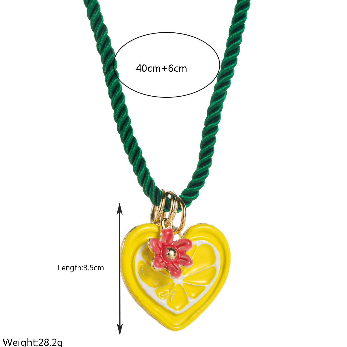CXL Trend Hip Hop Style Color Necklace Female Simple Love Insect Cherry Flower Sunflower Necklace Set