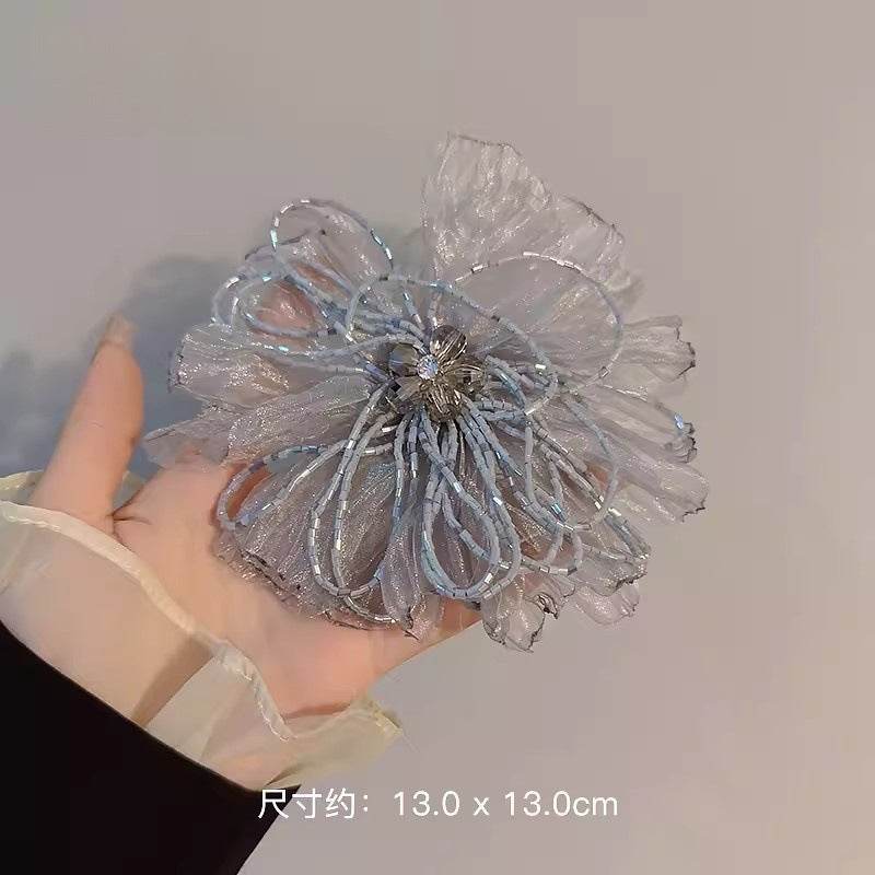 CXZ luxury temperament silk flower brooch high-end women's exquisite small fragrant style brooch fashion wedding dress accessories - WhosaleJewelry