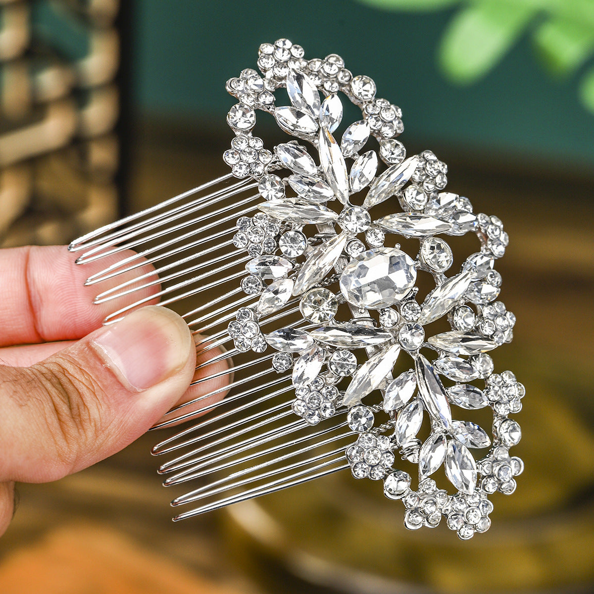 CFQ style simple hair comb alloy rhinestone jewelry fashion luxury atmosphere bridal headgear wedding crystal jewelry