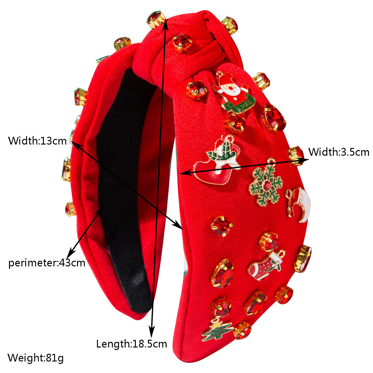 CFG Christmas Hair Accessories Women's Personality Diamond-encrusted Alloy Santa Claus Snowflake Accessories Decorative Holiday Headband