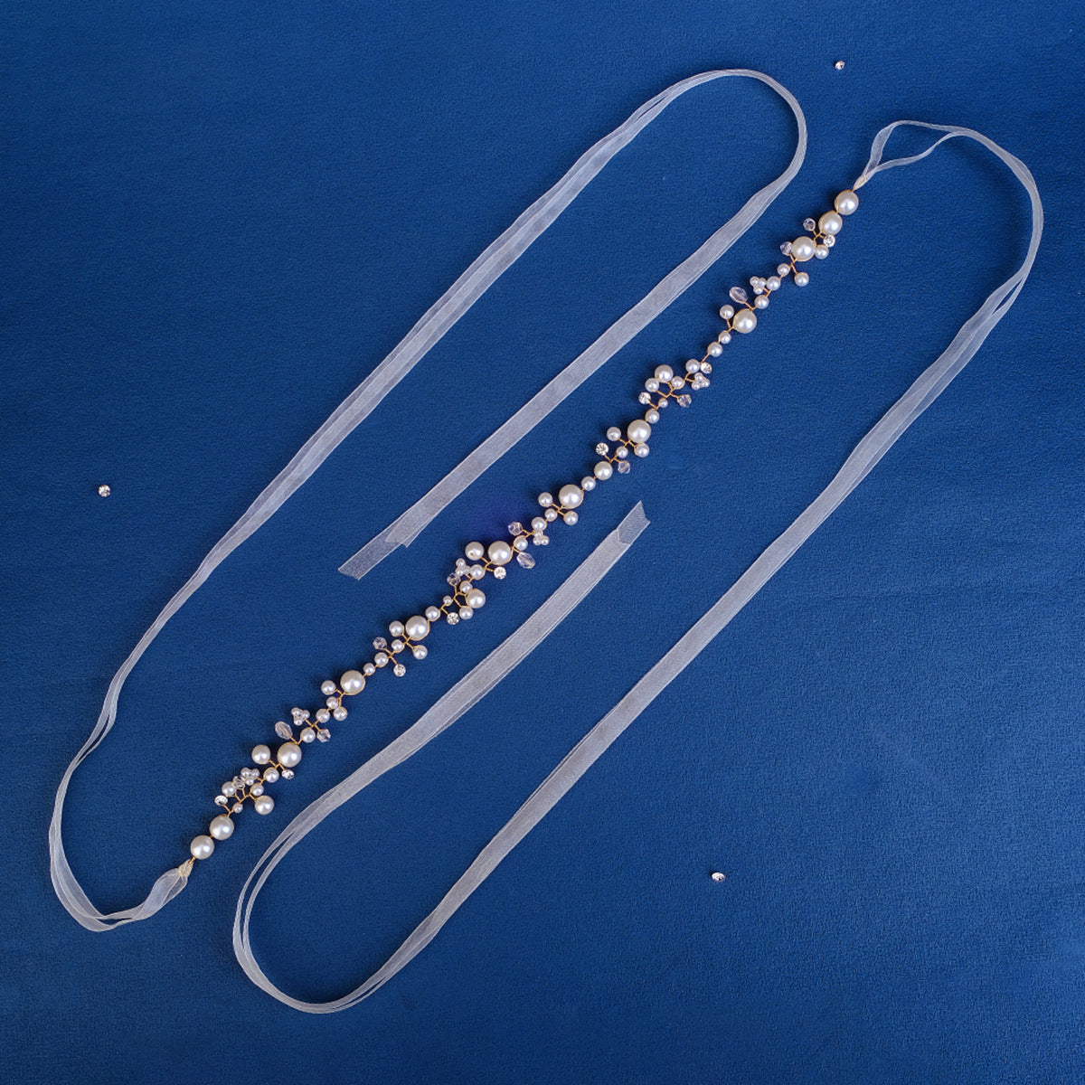 CST Women's Pearl Waist Chain Fashion Versatile Wedding Dress Handmade Fine Pearl Bridal Belt