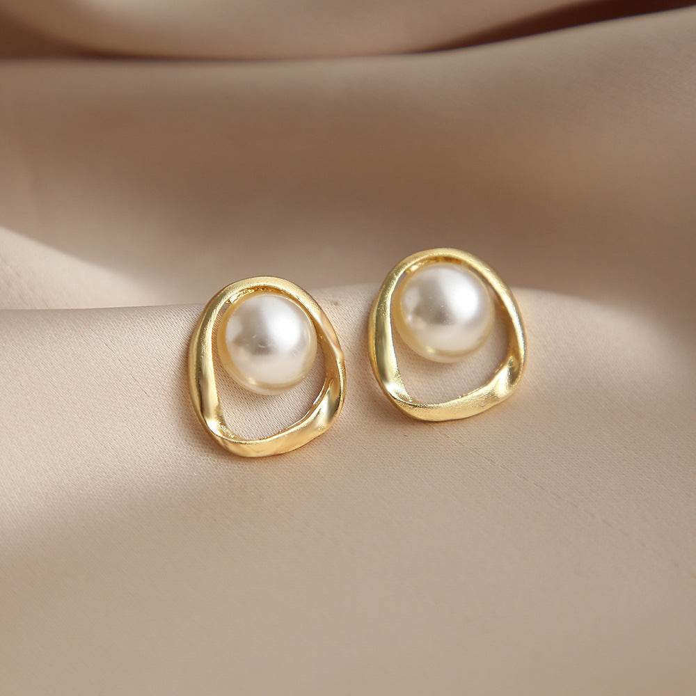 CED earrings creative retro temperament imitation pearl stud earrings personalized niche design earrings wholesale - WhosaleJewelry