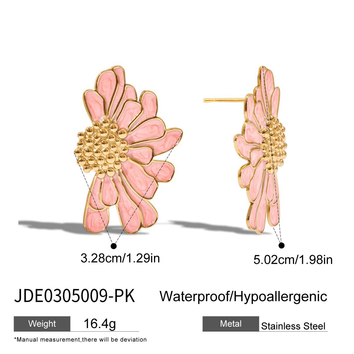 CED stainless steel drip oil earrings, light luxury high-end earrings, cross-border popular titanium steel jewelry, women's color does not fade