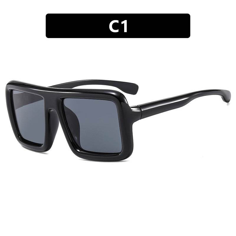 CYJ square large frame sunglasses fashion retro sunglasses ins Internet celebrity street photography trend sunglasses women - WhosaleJewelry