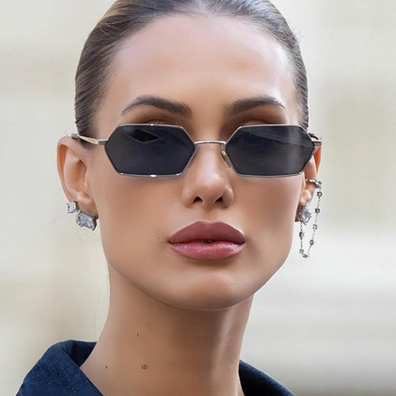 CYJ polygonal sunglasses new retro metal sunglasses spice girl fashion sunglasses personality - WhosaleJewelry