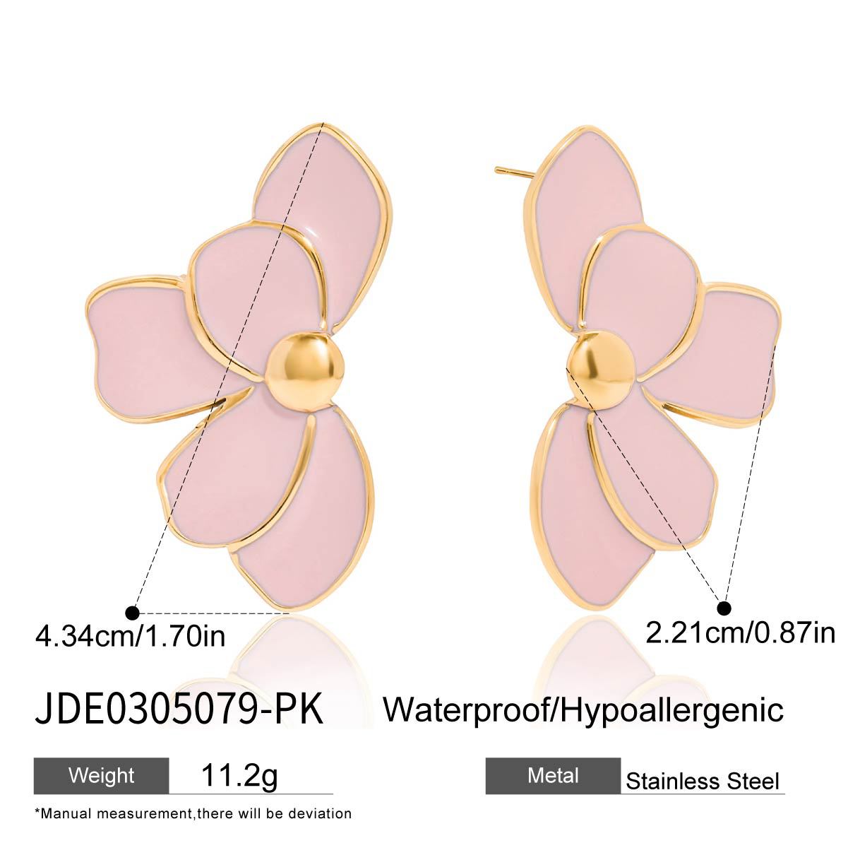 CED stainless steel drip oil earrings, light luxury high-end earrings, cross-border popular titanium steel jewelry, women's color does not fade
