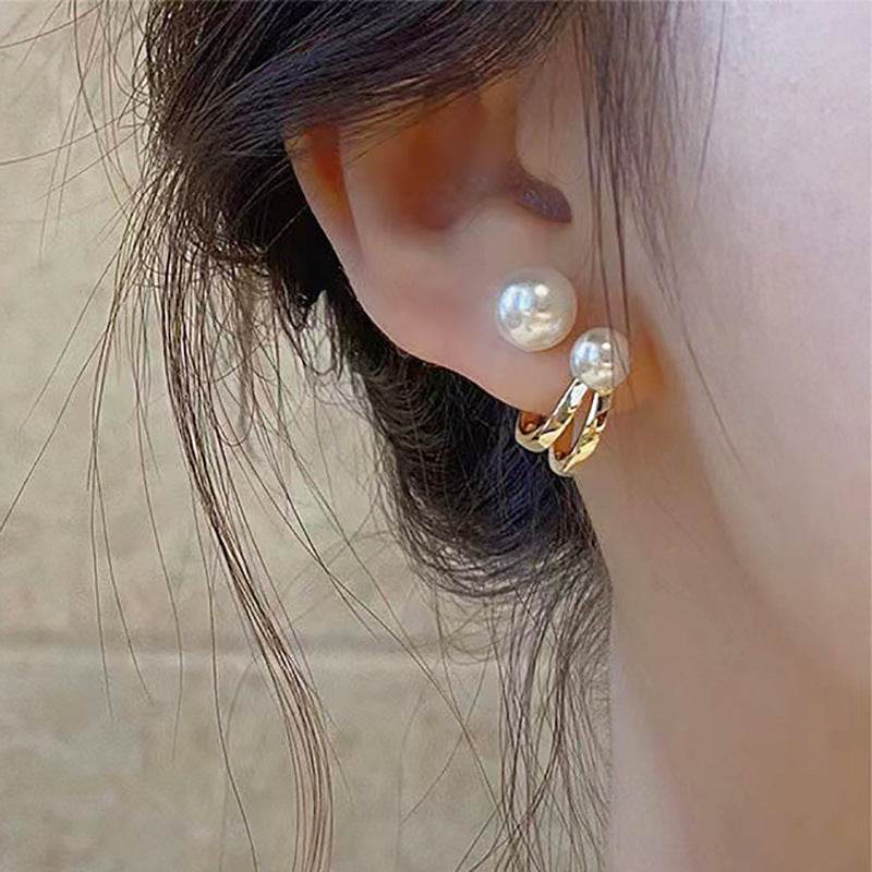 CED earrings creative retro temperament imitation pearl stud earrings personalized niche design earrings wholesale - WhosaleJewelry