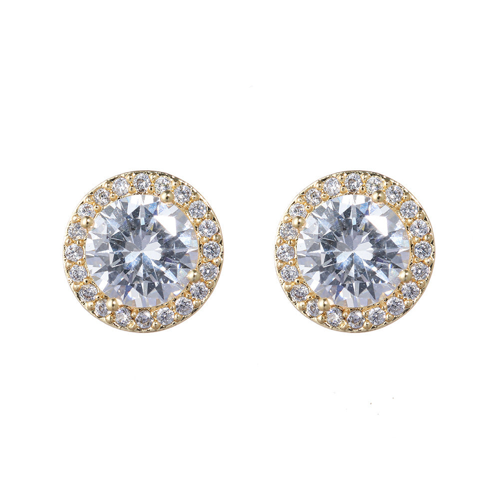 CEH bridal earrings, go out daily versatile earrings, long pearl earrings, light luxury zircon earrings.