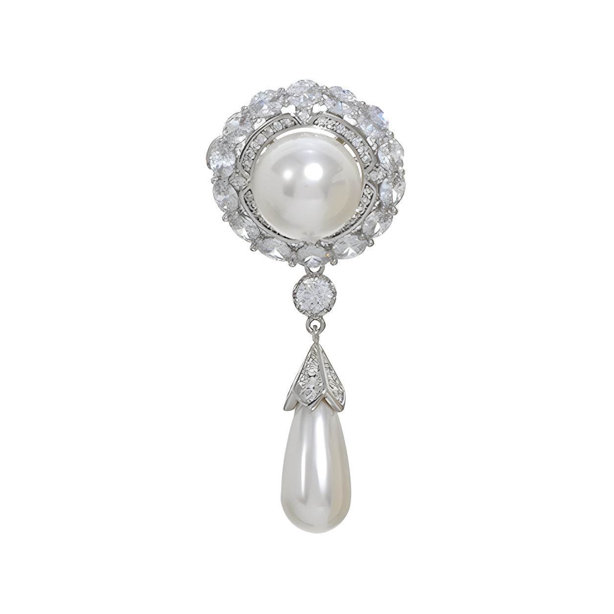 CXZ Duchess of Cambridge Same Brooch High-end Women's Retro Pearl Brooch Light Luxury Niche Design Pin Accessories - WhosaleJewelry