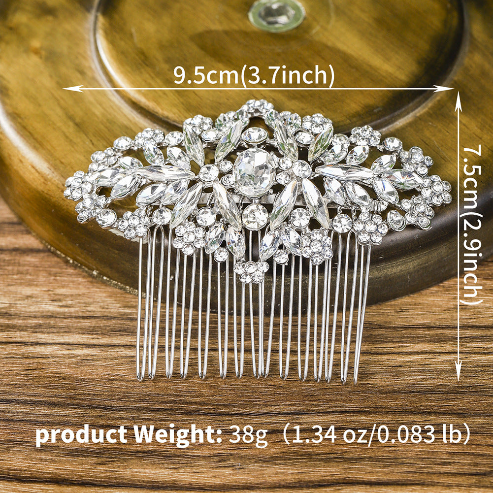 CFQ style simple hair comb alloy rhinestone jewelry fashion luxury atmosphere bridal headgear wedding crystal jewelry