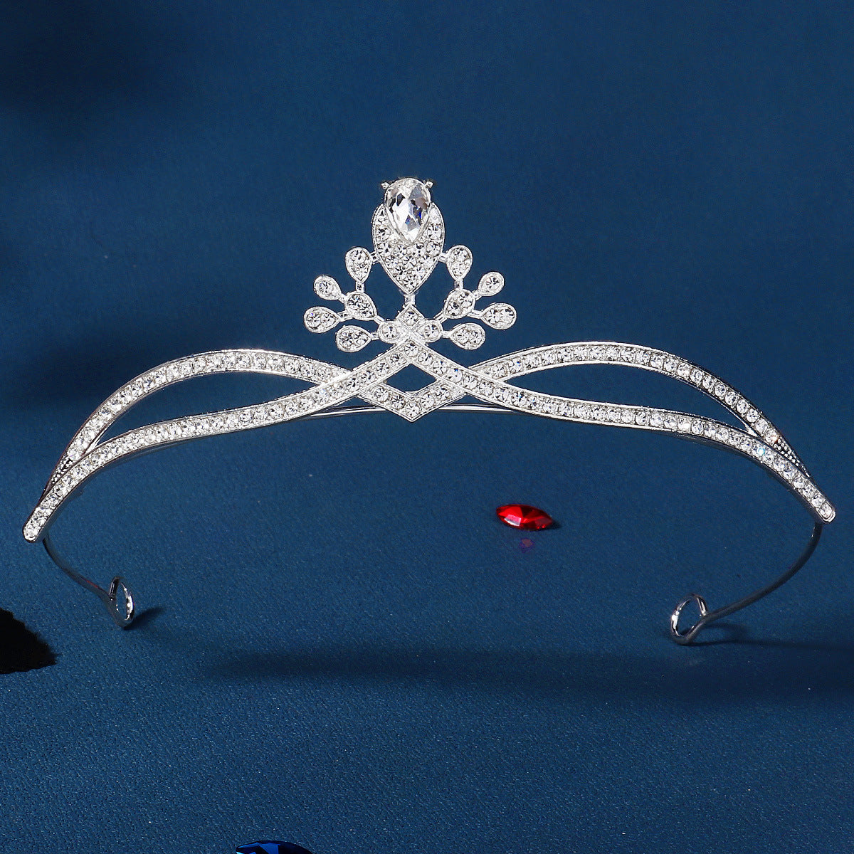 CFG Pearl Rhinestone Cake Crown Adult Birthday Party Alloy Crown Princess Wedding Dress Hair Accessories Bridal Headgear