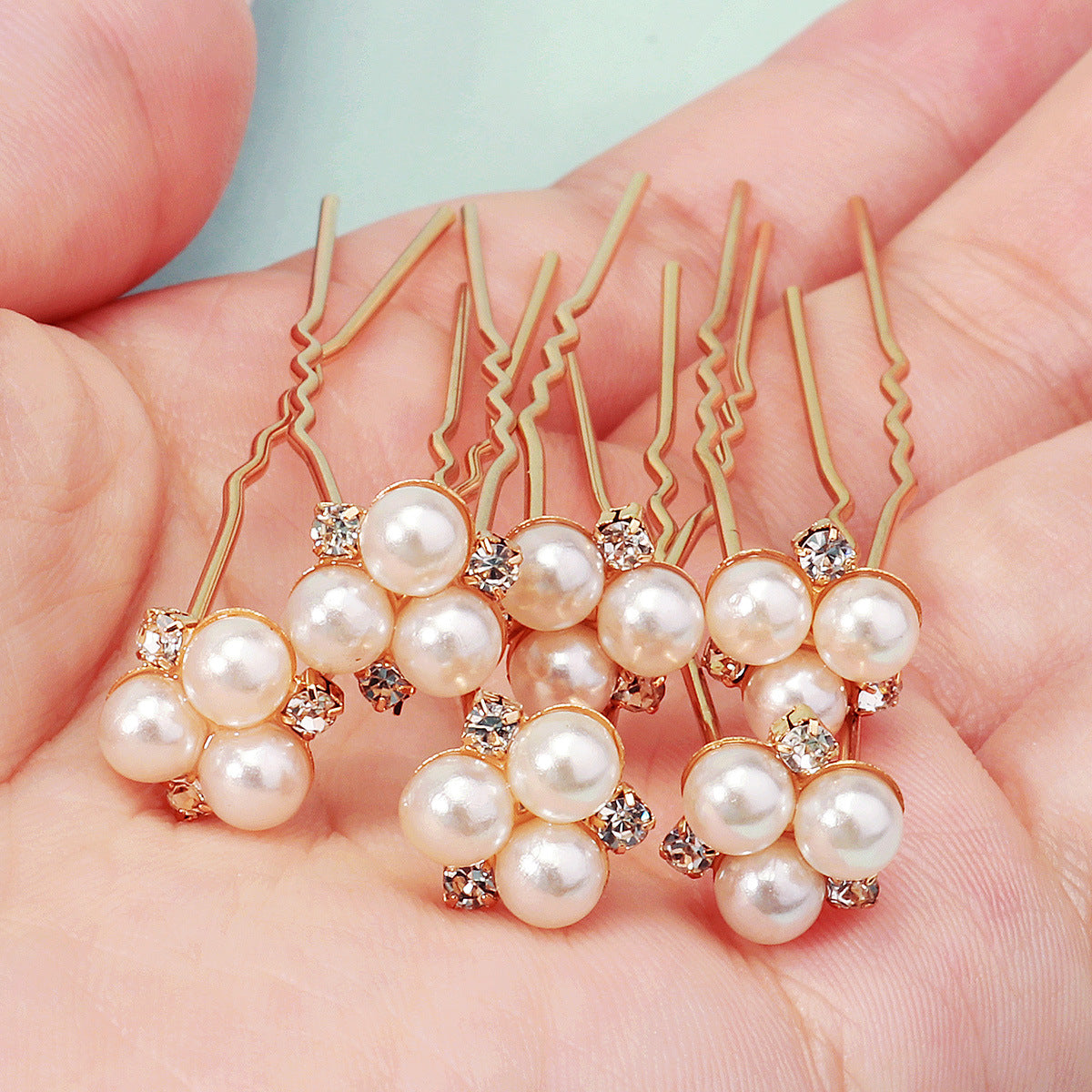 CFQ wedding simple bridal hairpin pearl rhinestone pin wedding dress with