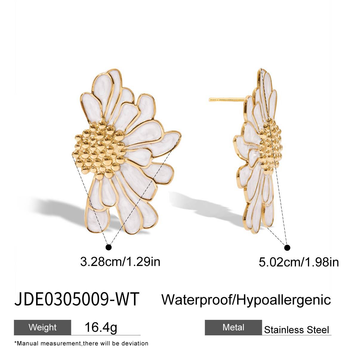 CED stainless steel drip oil earrings, light luxury high-end earrings, cross-border popular titanium steel jewelry, women's color does not fade