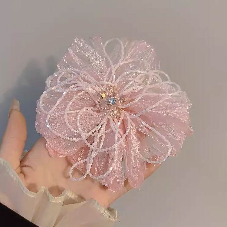 CXZ luxury temperament silk flower brooch high-end women's exquisite small fragrant style brooch fashion wedding dress accessories - WhosaleJewelry