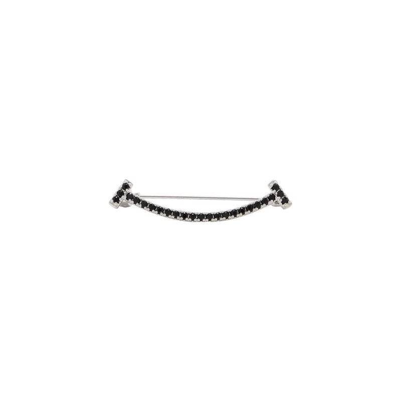 CXZ cure smile pin women's anti-light buckle exquisite small brooch temperament corsage neckline decoration sweater cardigan accessories - WhosaleJewelry