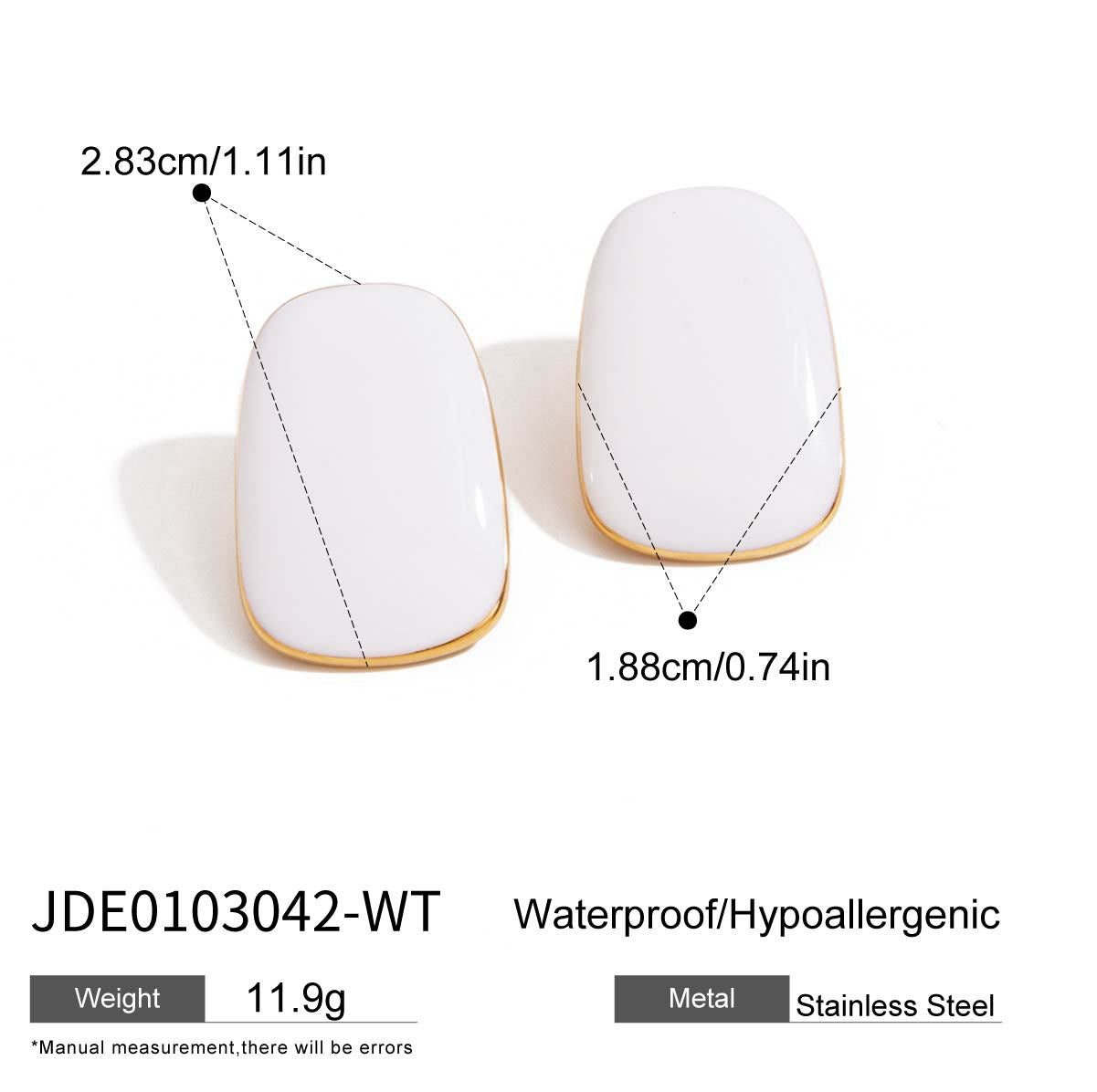 CED stainless steel drip oil earrings, light luxury high-end earrings, cross-border popular titanium steel jewelry, women's color does not fade