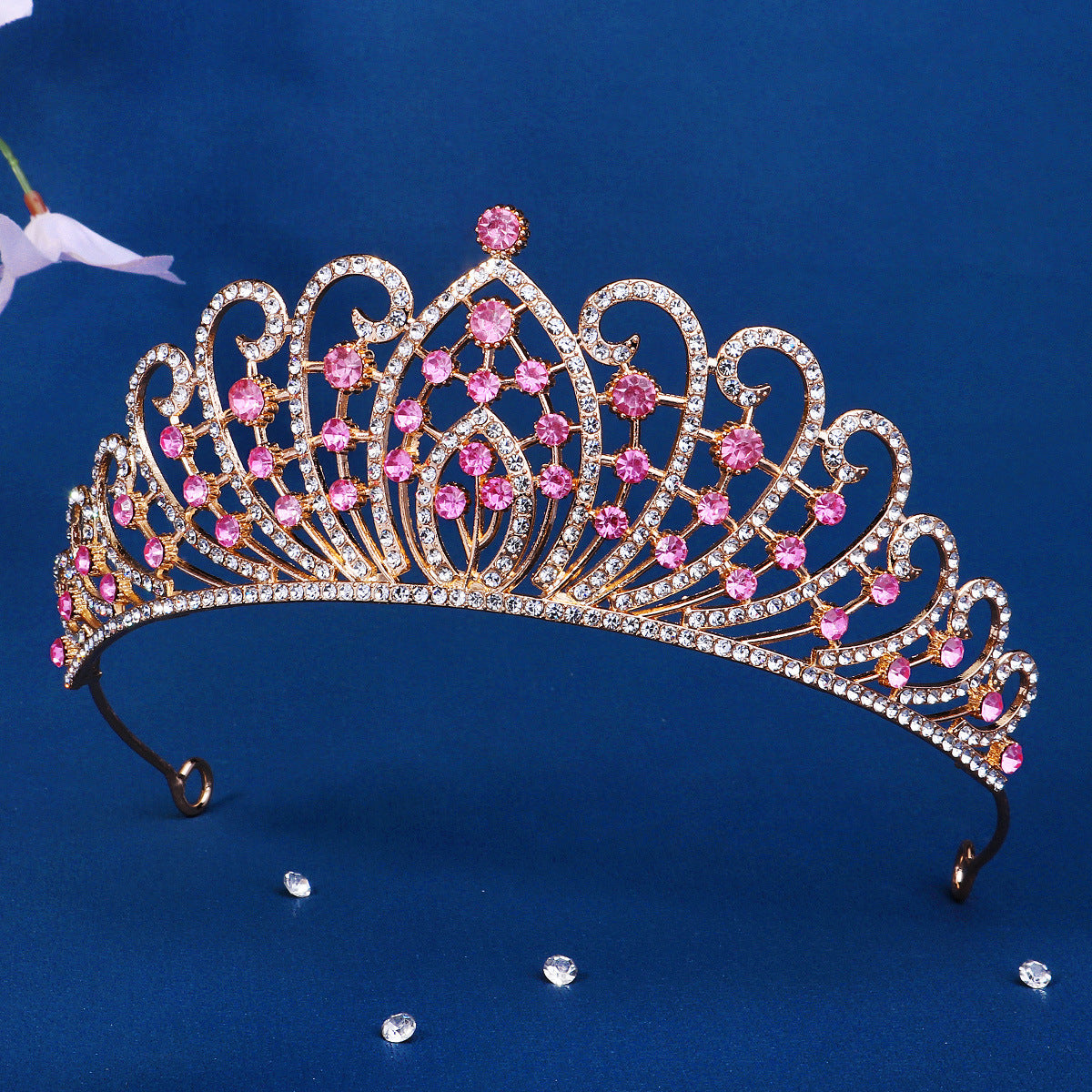 CFG Bridal Makeup Hair Accessories Retro Luxury Full Diamond Queen Crown Children's Performance Versatile Diamond Crown