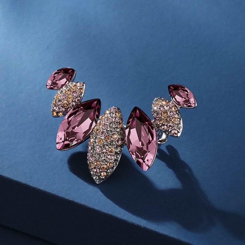 CXZ anti-light buckle brooch high-end women's light luxury niche design sense brooch exquisite personality full diamond pin accessories - WhosaleJewelry