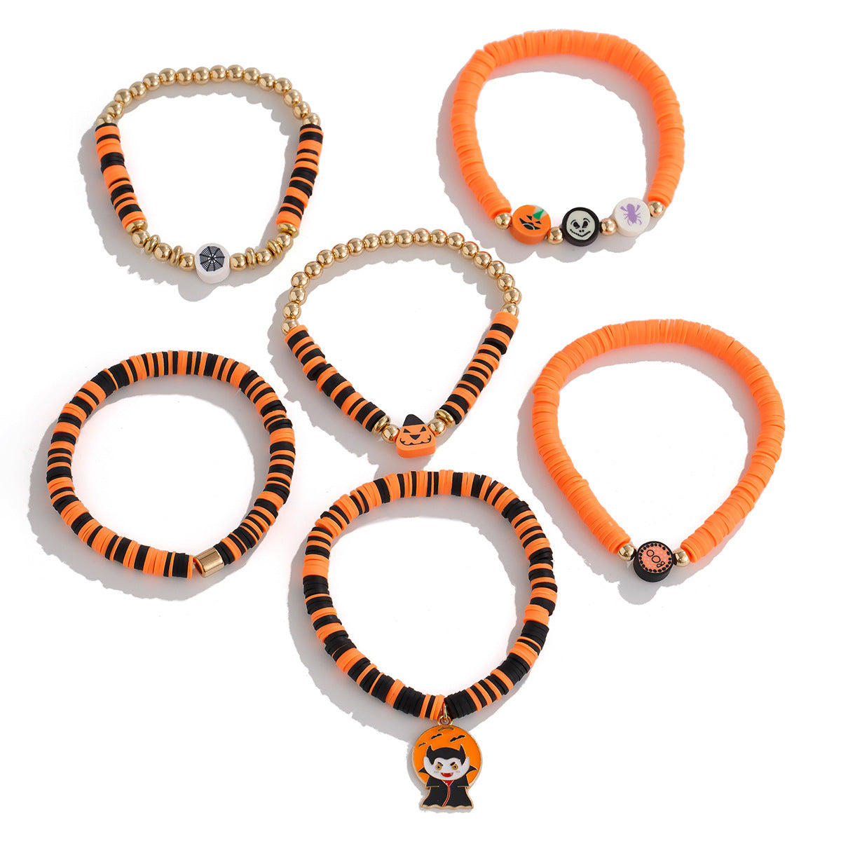 CSL cute cartoon funny pumpkin pendant halloween bracelet niche atmosphere party jewelry accessories