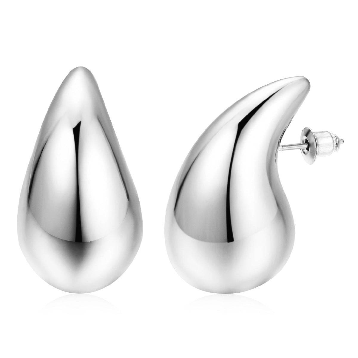 CED Amazon hot sale oversized water drop earrings women's CCB gold-plated ring tear stud earrings fashion earrings - WhosaleJewelry