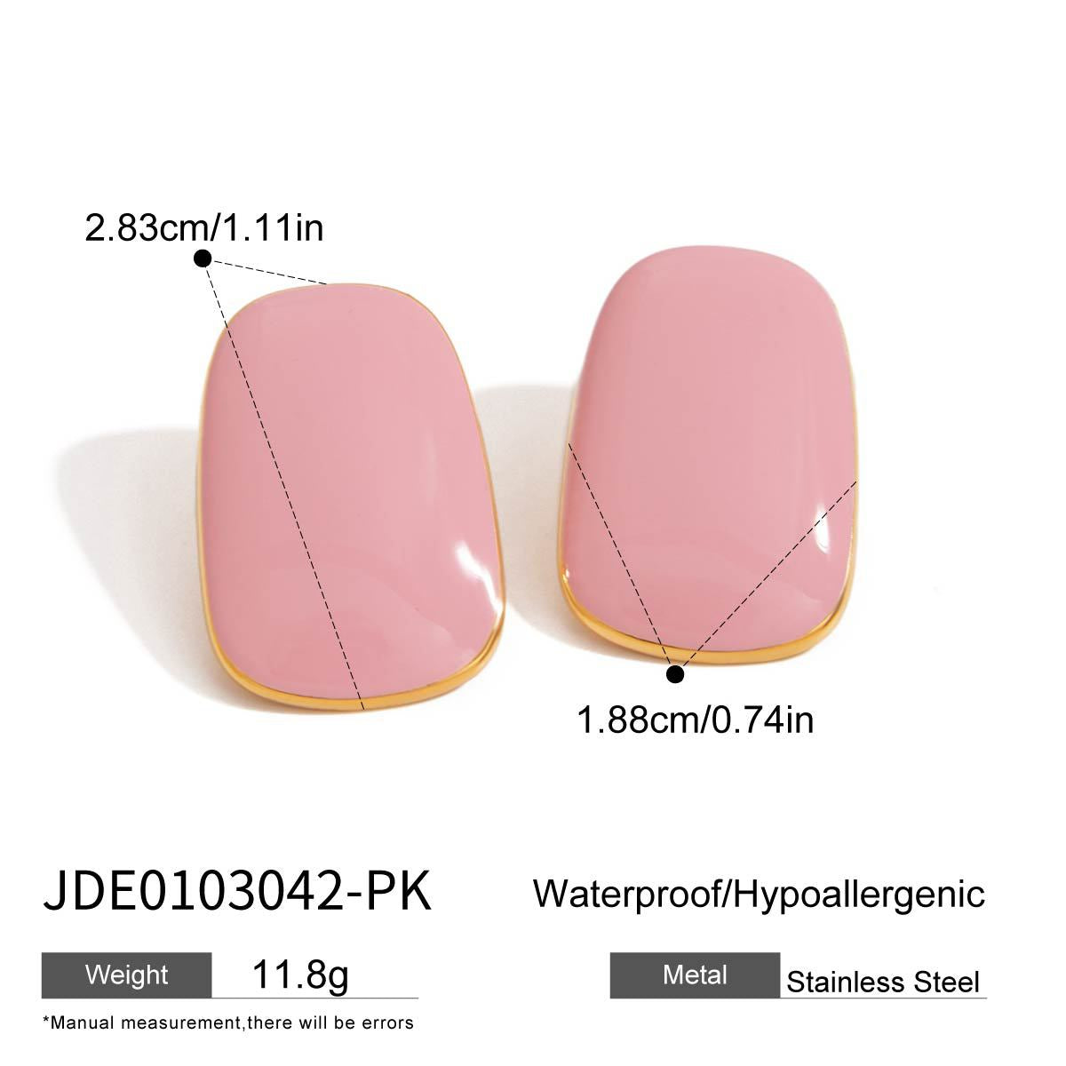 CED stainless steel drip oil earrings, light luxury high-end earrings, cross-border popular titanium steel jewelry, women's color does not fade