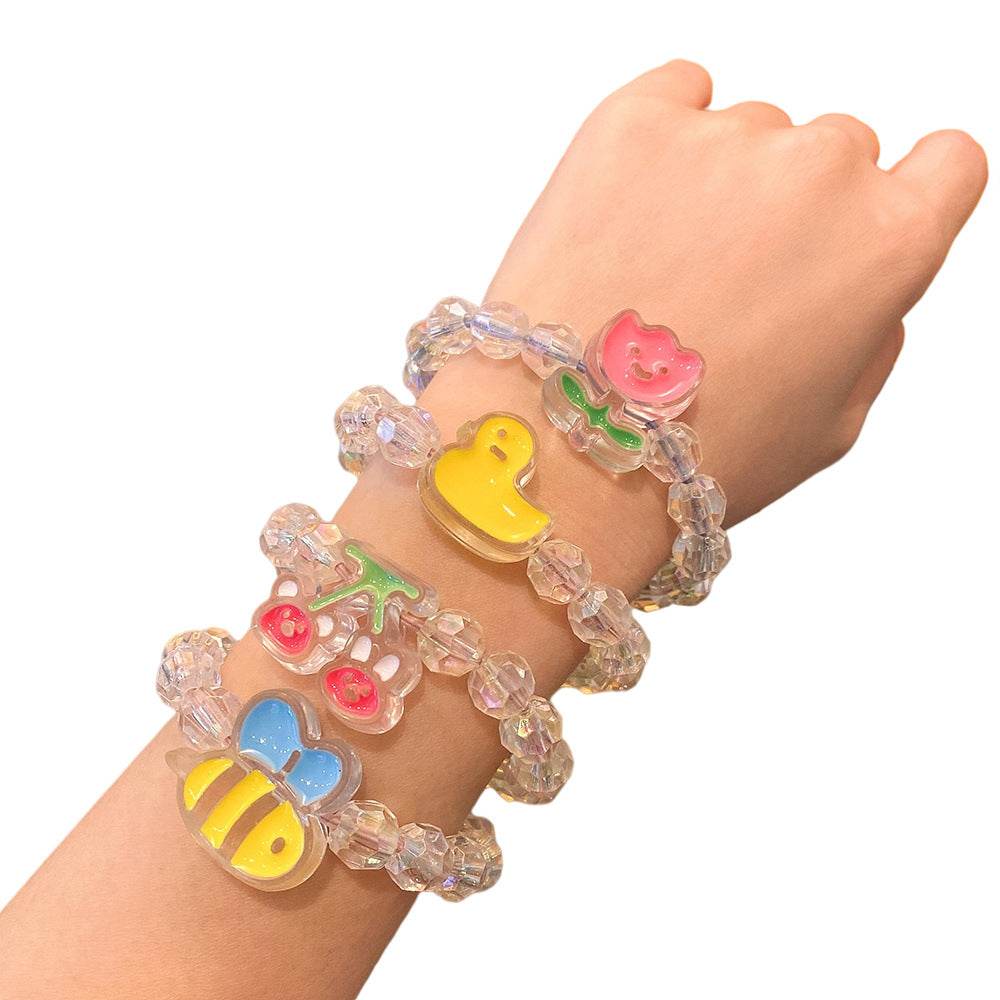 CFS sweet cartoon headband female hair bracelet dual-purpose couple hair rope hair band Yiwu hair accessories rubber band - WhosaleJewelry